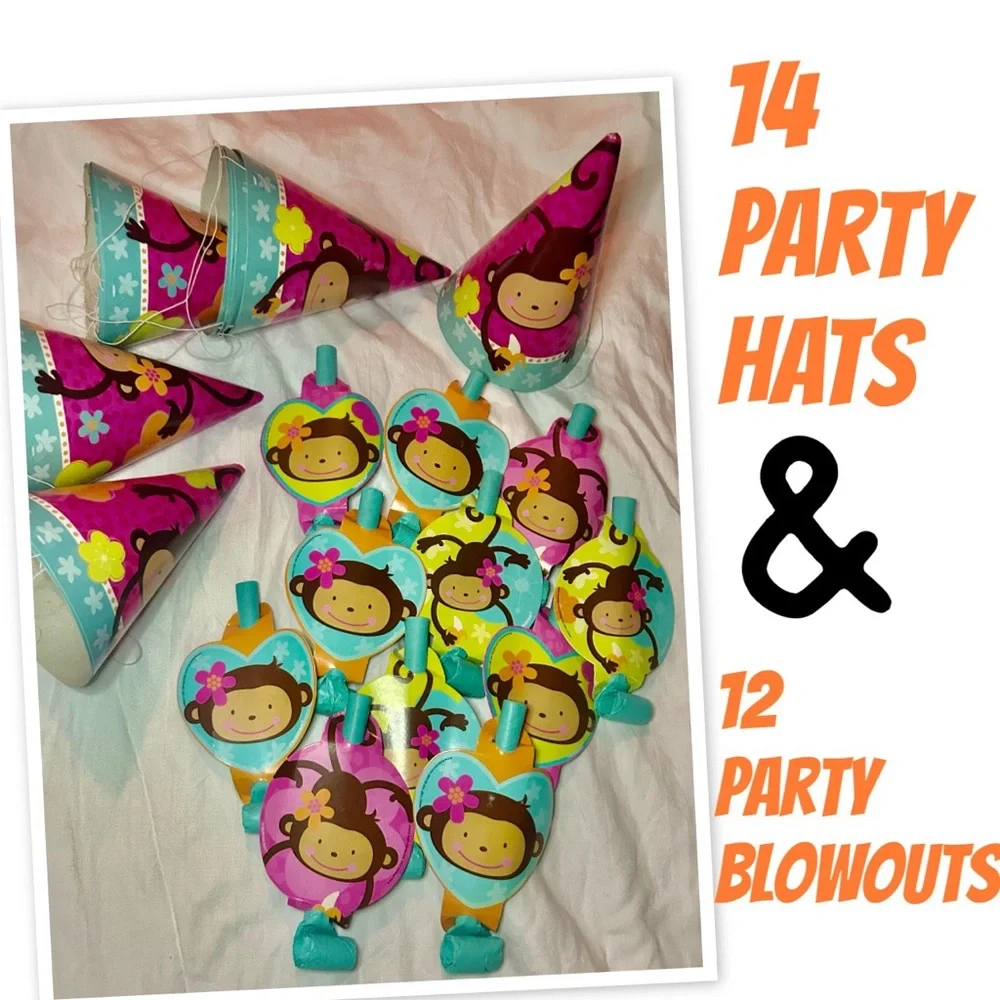 Colorful Monkey Party Hat Set